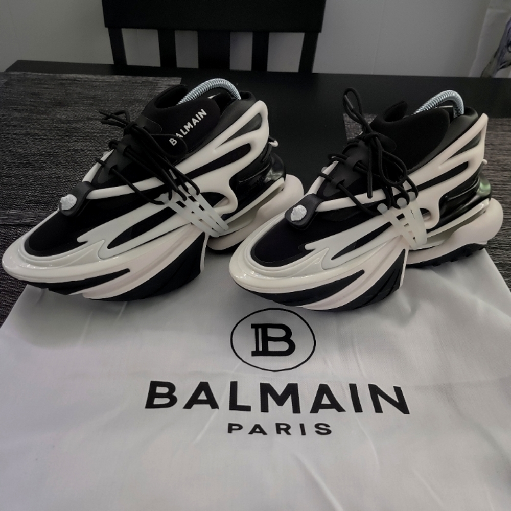 BALMAIN Unicorn Sneakers Rubberized Leather